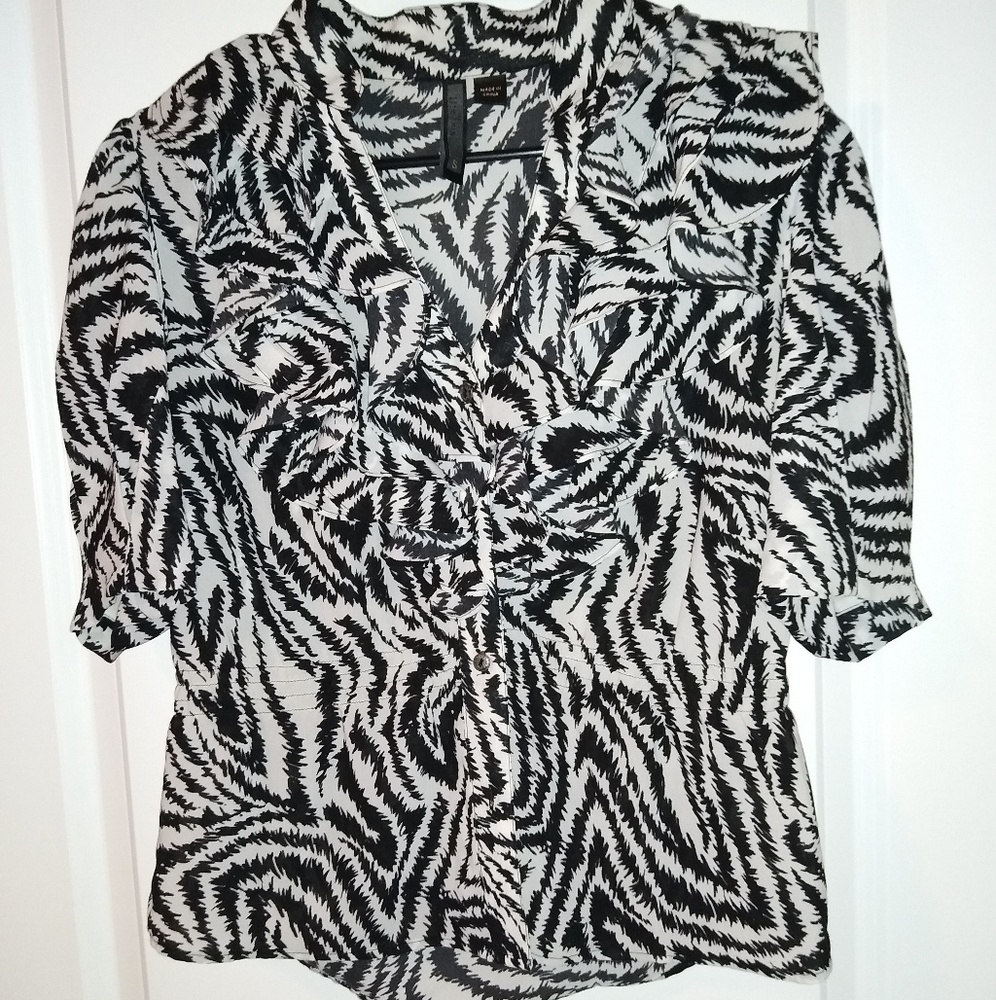 Zebra Print Nine West blouse size small